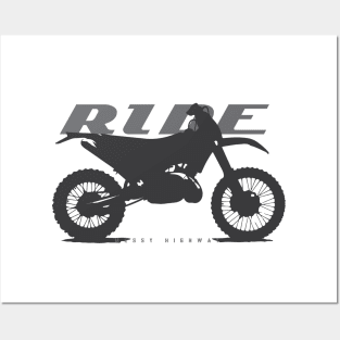 Ride KTM 200 EXE Enduro shadow Posters and Art